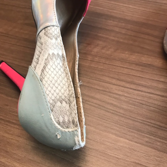 Qupid snakeskin pink stilettos - Picture 6 of 11